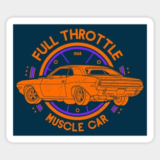 1968 Full Throttle Muscle Car Sticker